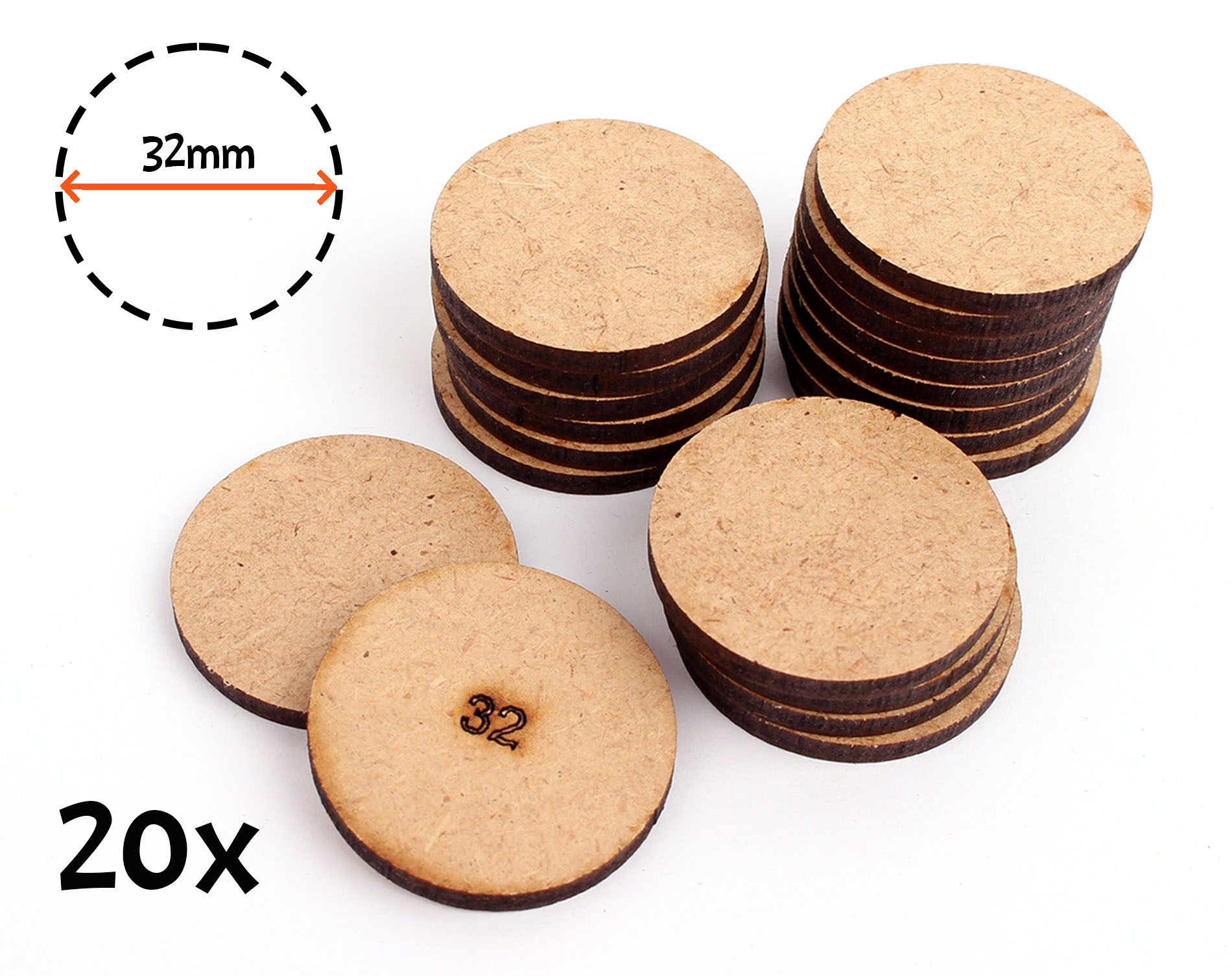 Myší Doupě Podstavce kulaté - 32mm Obrázek