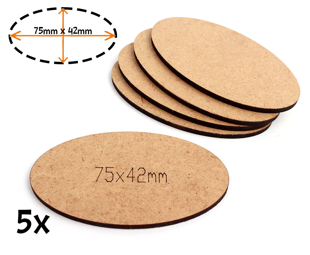 Myší Doupě Podstavce oválné - 75 x 42mm Obrázek