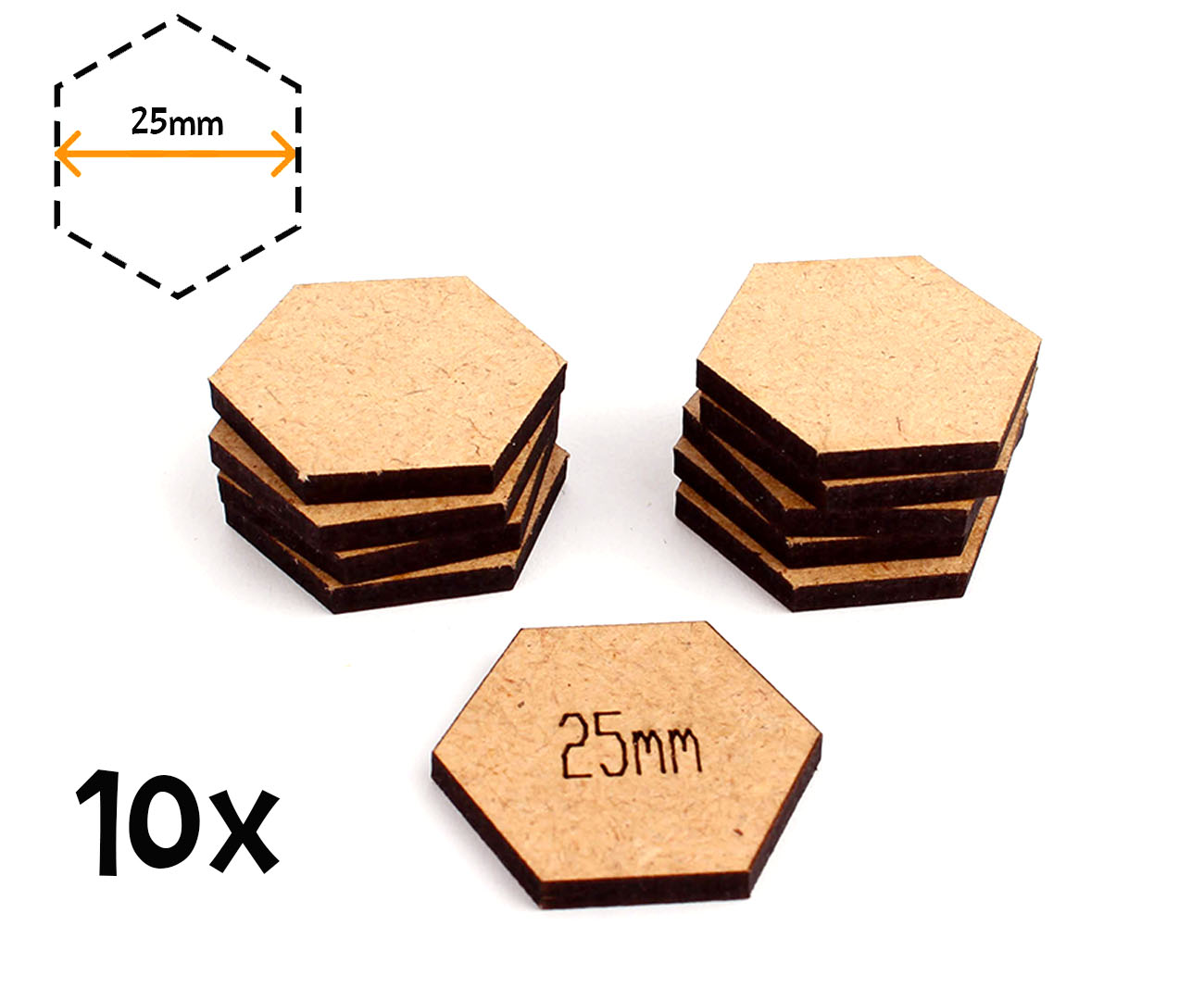 Myší Doupě Podstavce hexové - 25mm Obrázek