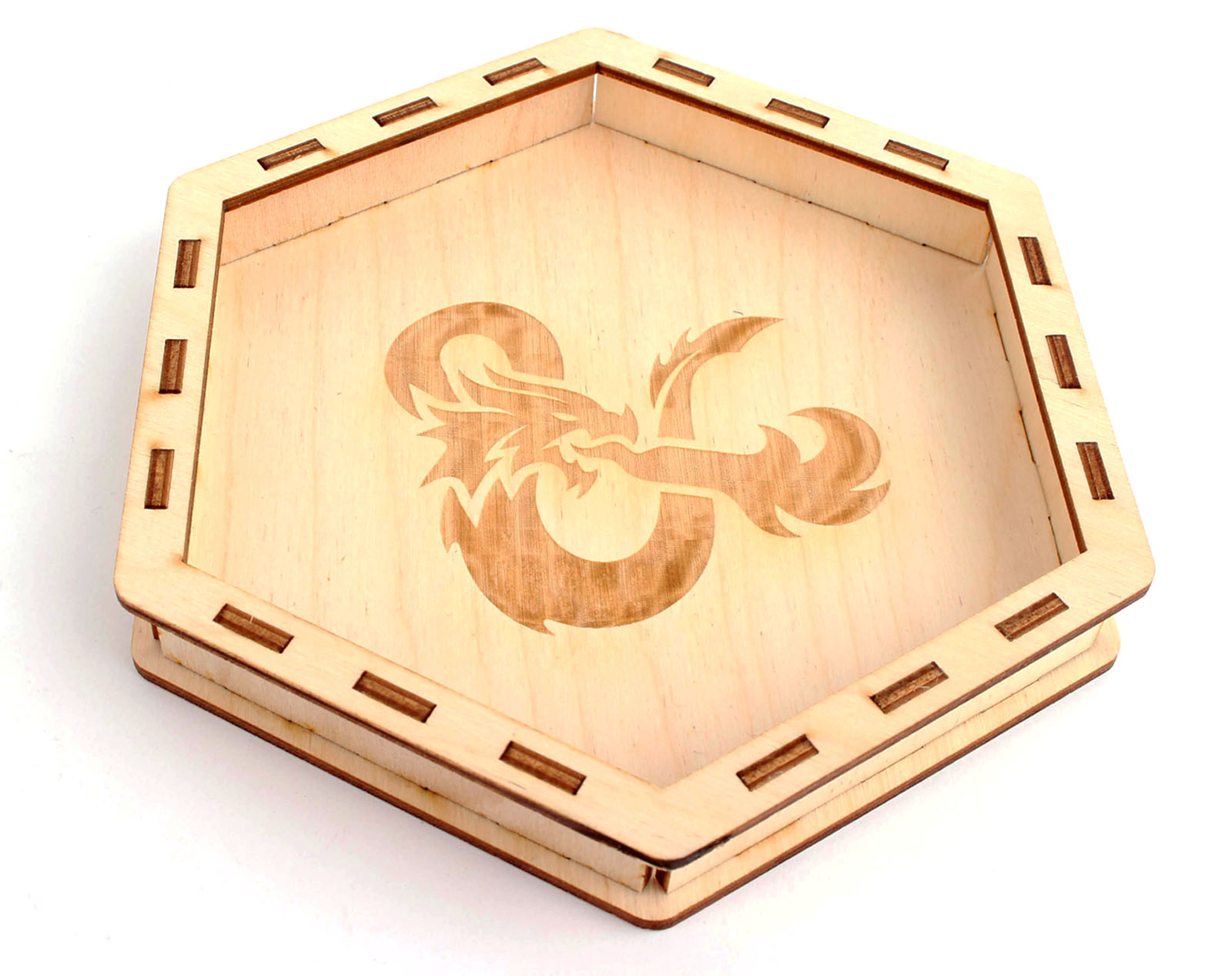 Myší Doupě Dice Tray - Dřevěný Motiv: Dračí Obrázek