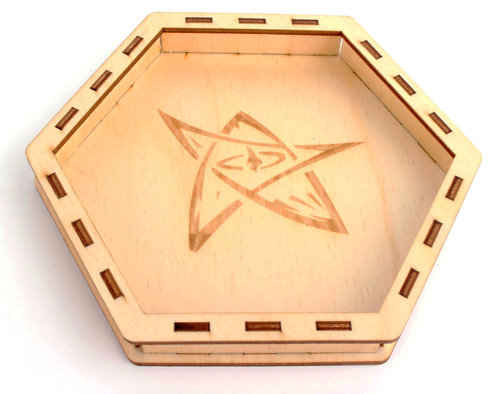 Myší Doupě Dice Tray - Dřevěný Motiv: Dračí Obrázek