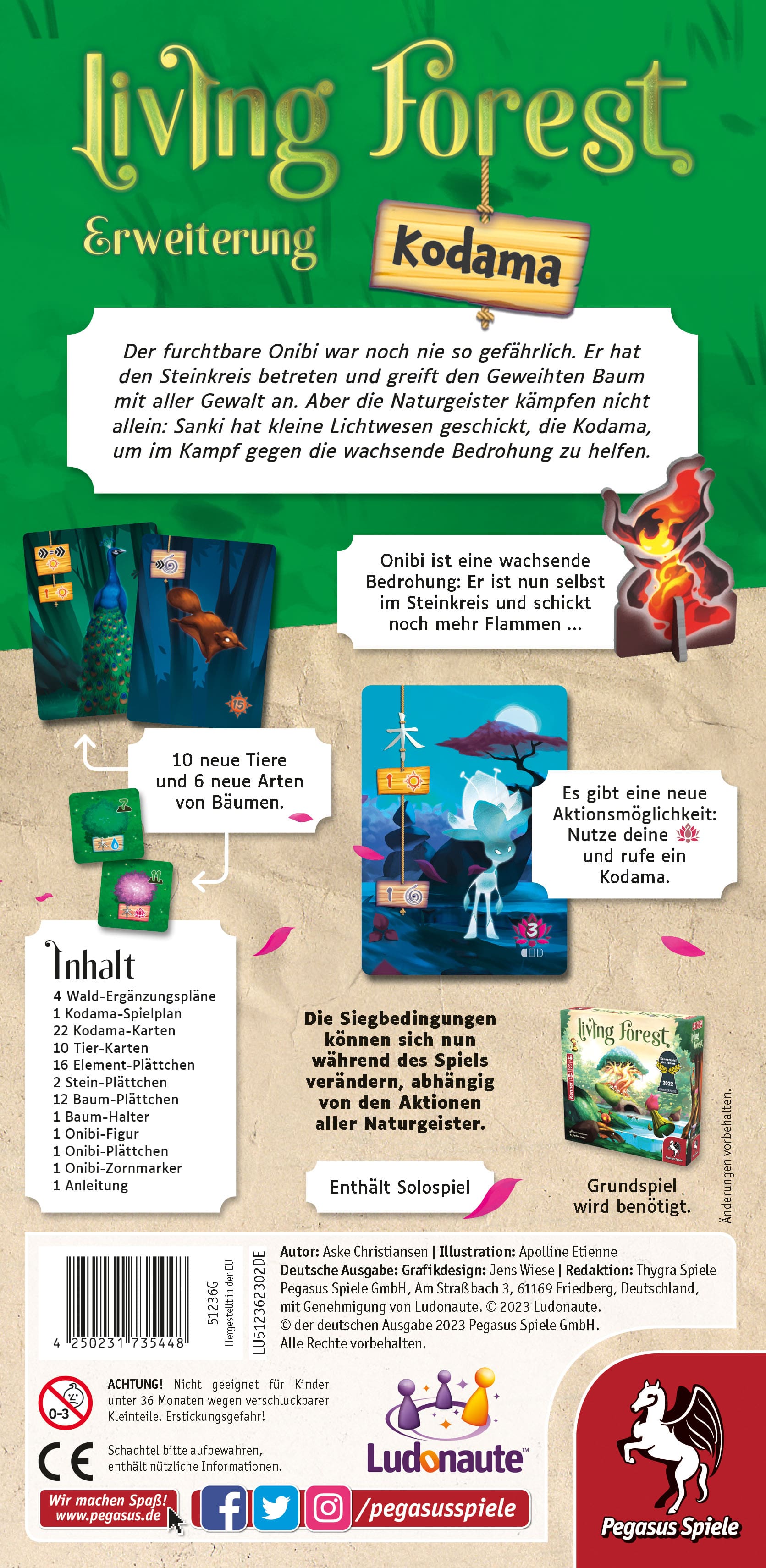 Pegasus Spiele Living Forest: Kodama DE Obrázek