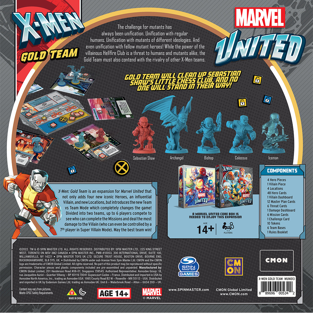 Cool Mini Or Not Marvel United: X-Men – Gold Team Obrázek