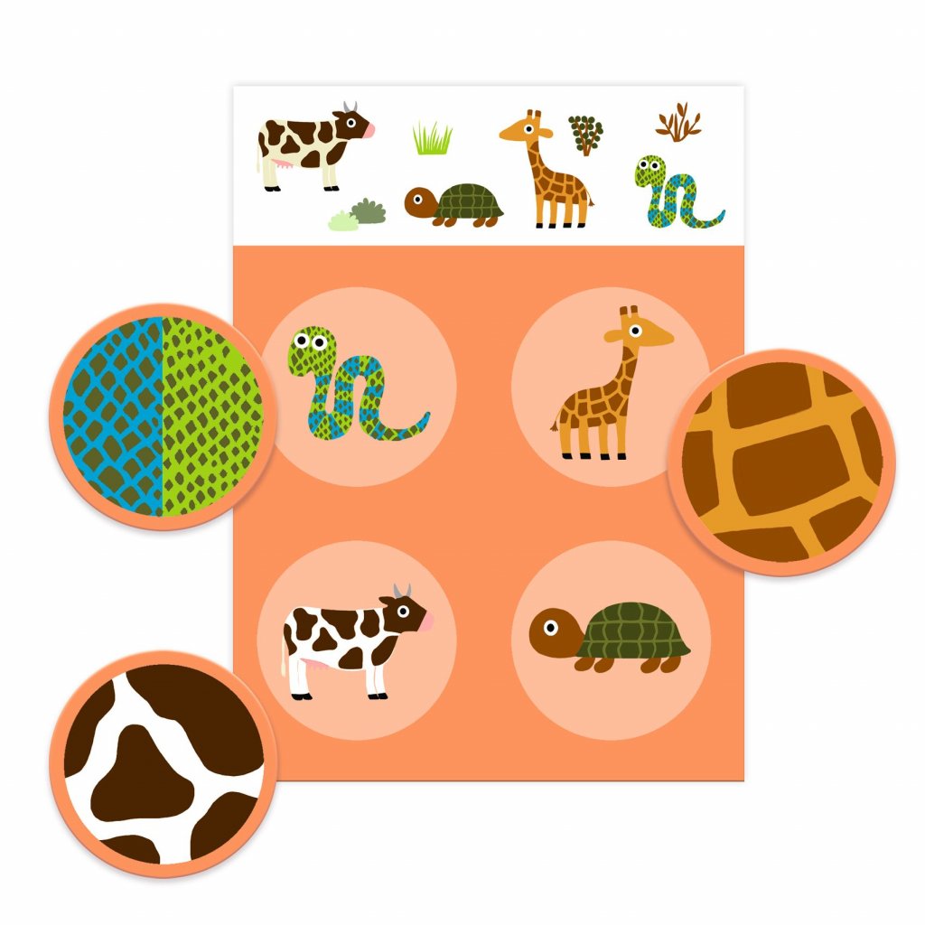 Djeco Loto v krabičce - Zvířecí oblečky Obrázek