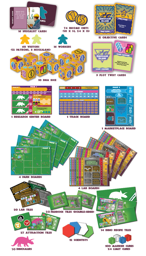 Pandasaurus Games Dinosaur Island Obrázek