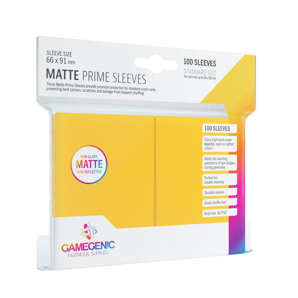 Gamegenic Matte Prime Sleeves Yellow (100 obalů) - Obaly na karty Obrázek