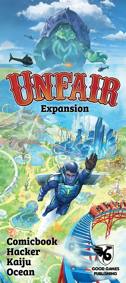 Good Games Publishing Unfair Expansion: Comicbook Hacker Kaiju Ocean Obrázek