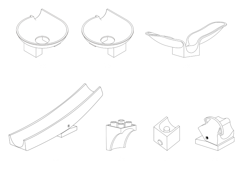 HUBELINO KIGA Kuličková dráha - Rozšíření 16 ks Obrázek