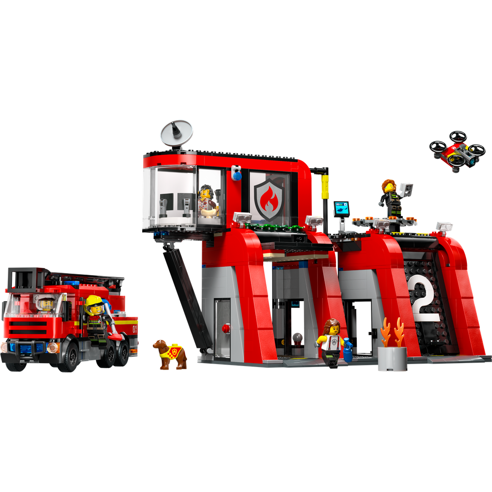 LEGO® Hasičská stanice s hasičským vozem 60414 Obrázek