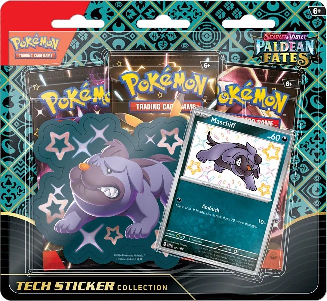 Nintendo Karetní hra Pokémon TCG: Scarlet & Violet Paldean Fates - Tech Sticker Collection Varianta: Maschiff Obrázek