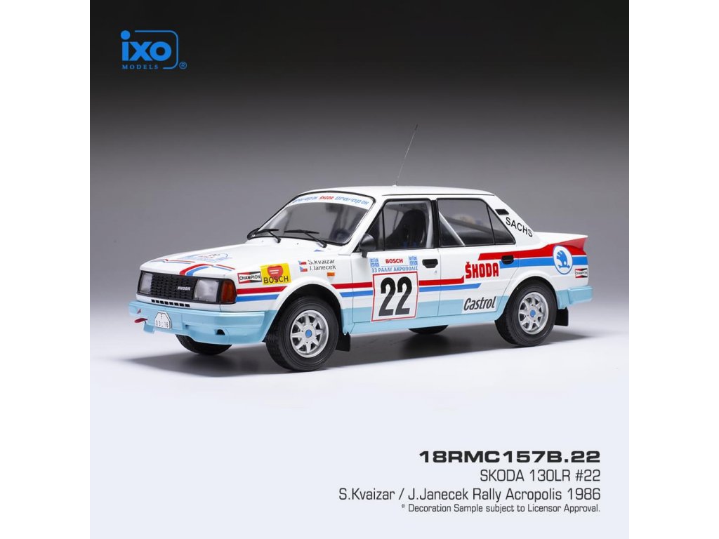 Škoda 130 LR - Rally Acropolis 1986 #22 Kvaizar - Janeček 1:18 IXO