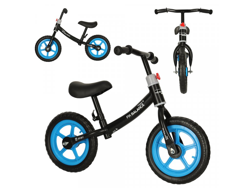 Balančný odrážací detský bicykel modrý (1)