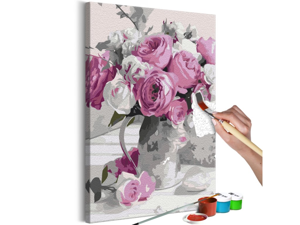 Maľovanie podľa čísiel - Pink Bouquet