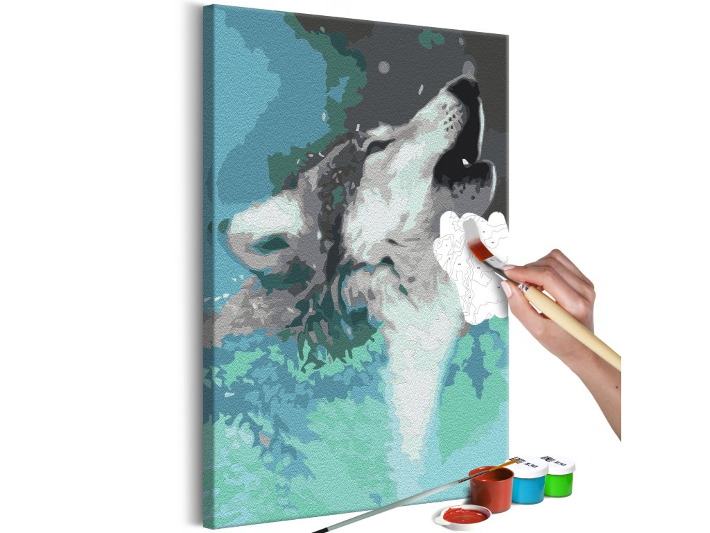 Maľovanie podľa čísiel - Howling Wolf