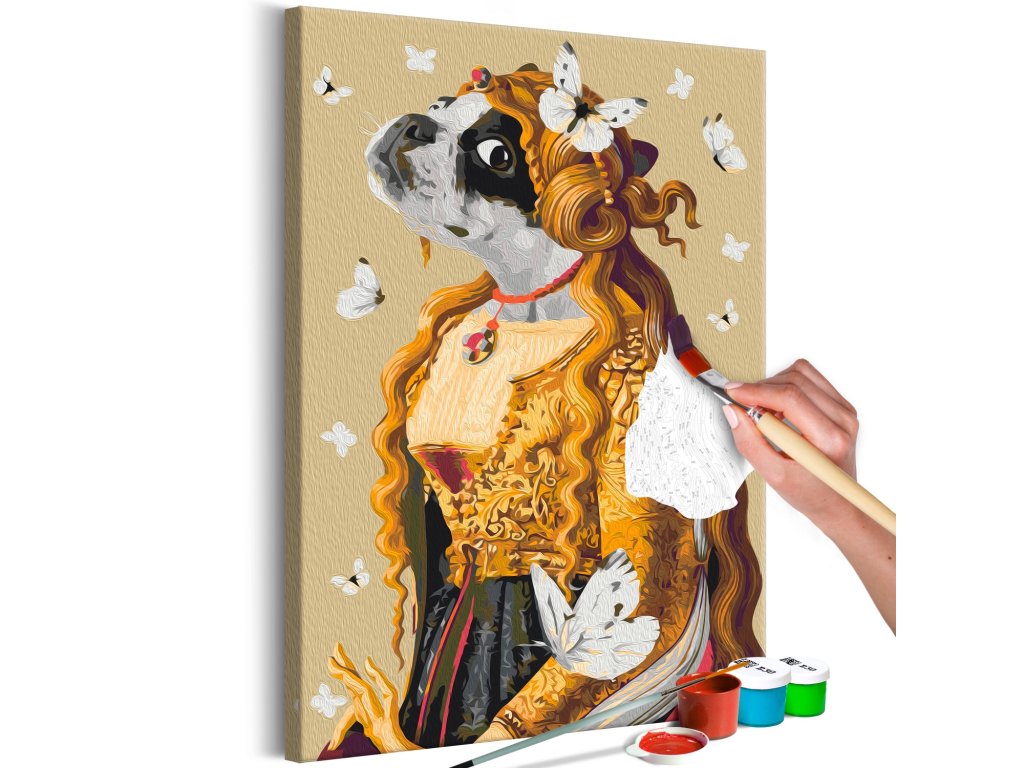 Maľovanie podľa čísiel - Lady Pug