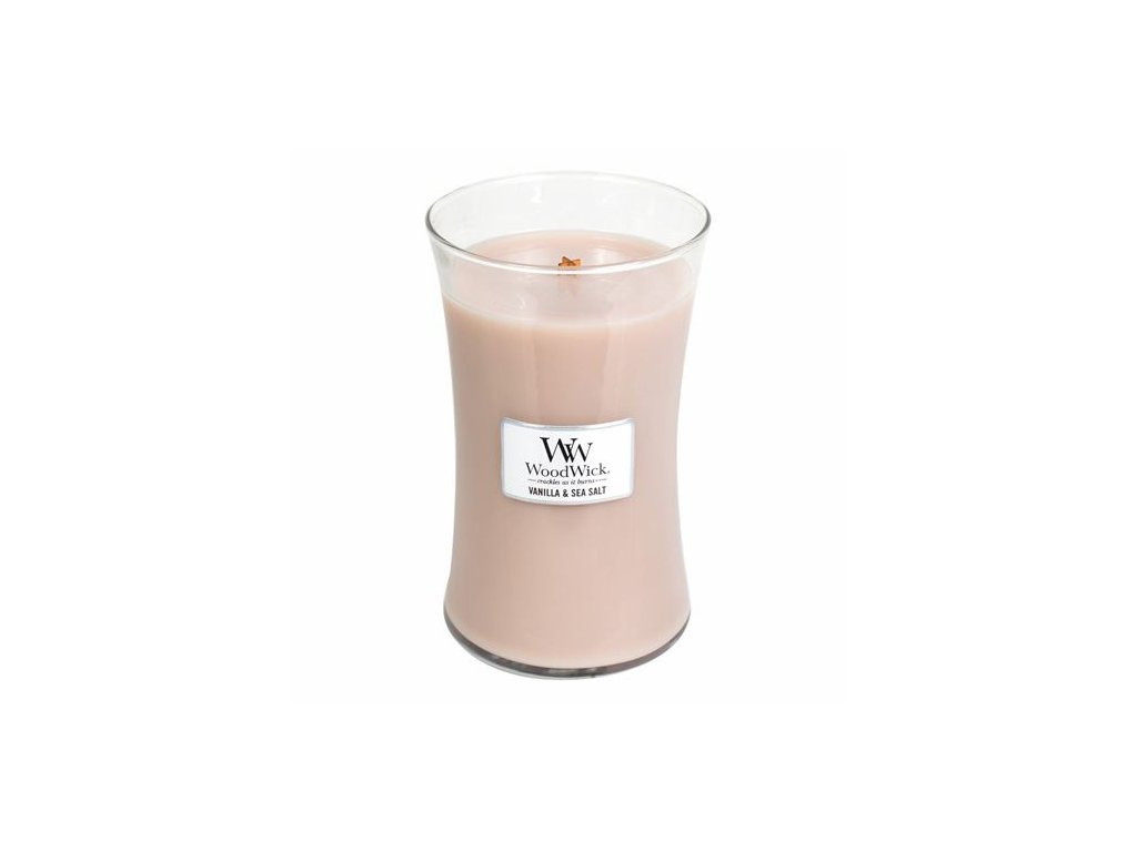 Svíčka oválná váza WoodWick Vanilka a mořská sůl 609.5 g