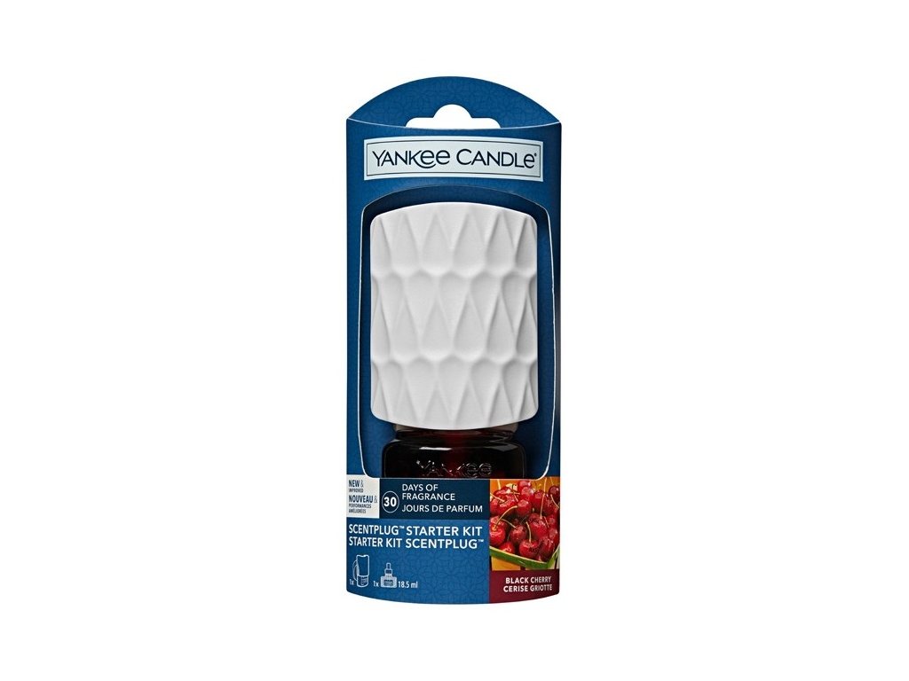 Yankee Candle Black Cherry elektrický difuzér do zásuvky Organic Kit 18,5 ml