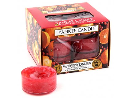 Yankee Candle čajové svíčky Mandarinky s brusinkami 12 x 9,8 g