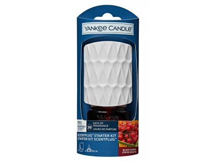 Yankee Candle Black Cherry elektrický difuzér do zásuvky Organic Kit 18,5 ml
