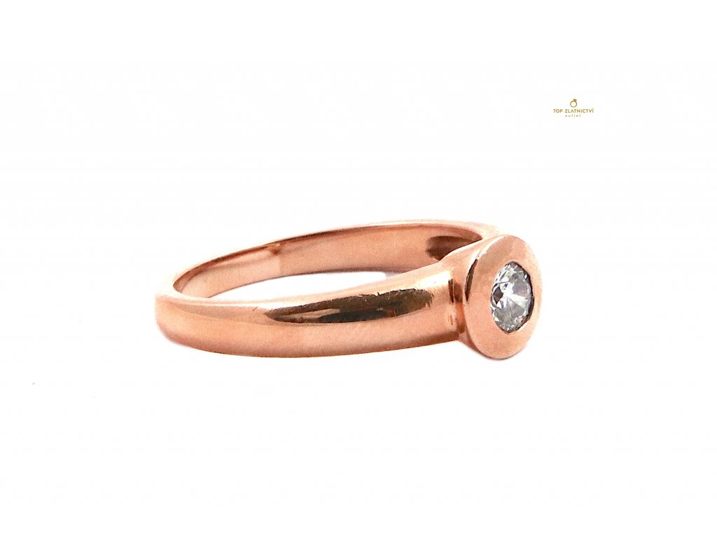 Zlatý prsten s diamantem 3.84g