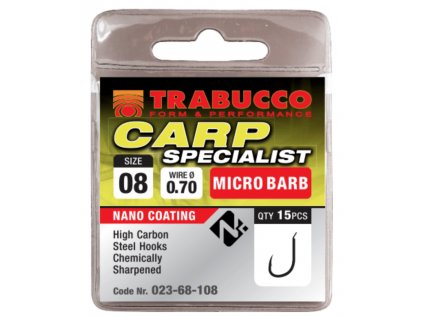 Trabucco háčky Carp Specialist Micro Barb 15ks