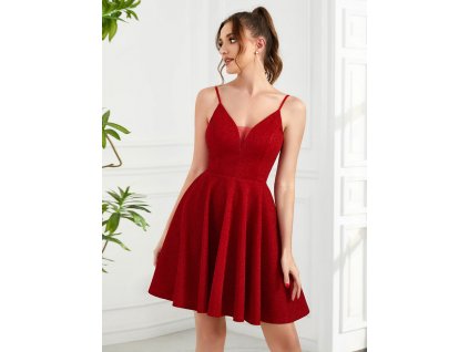červené šaty krátké kokteilky sexy