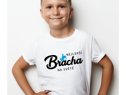 Dětské chlapecké tričko nejlepší brácha na světě bílé