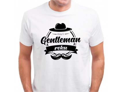 Pánské tričko Gentleman roku bílé