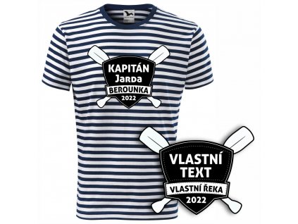 Vodácké pánské pruhované tričko na vodu sailor erb možnost vlastního textu