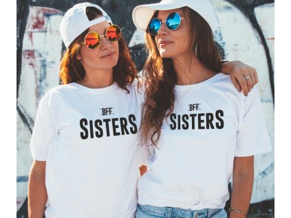 Trička pro kamarádky BFF SisterS HIGH černé