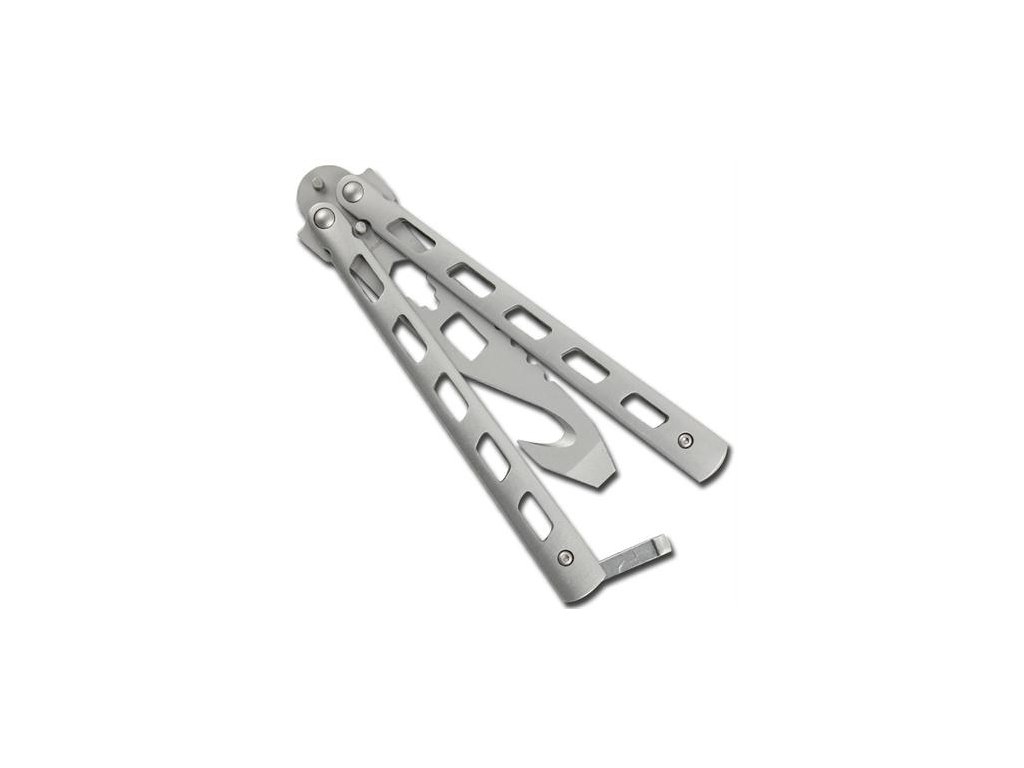 viceroy butterfly knife trainer belt cutter silver[1]