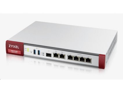 Firewall Zyxel USGFLEX200 s ročným balíkom UTM, 2x gigabitová WAN, 4x gigabitová LAN/DMZ, 1x SFP, 2x USB