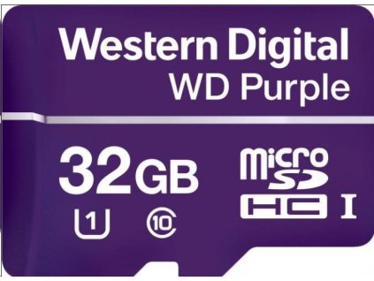 Karta WD MicroSDHC 32 GB fialová WDD032G1P0C Class 10, 16TBW