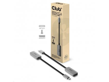 Club3D Aktívny adaptér USB-C na DisplayPort 1.4, 8K60Hz DSC1.2 HDR HBR3