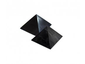 Pyramida šungitová 3 cm Leštěná