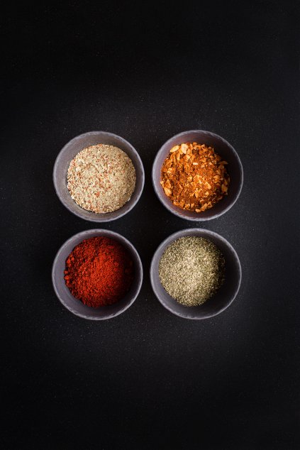 Koření Kaiser na klobásky SET 4 druhů | Česneková, pikantní papriková, bylinková a jemná směs