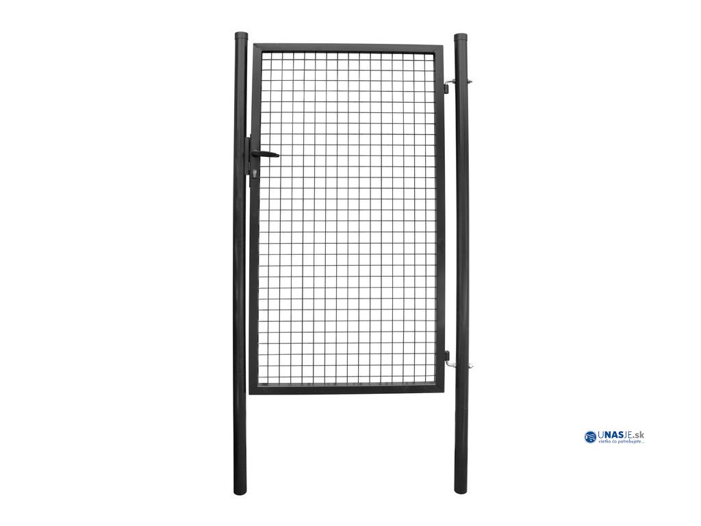 Brána Strend Pro METALTEC ECO, 1000/1500/50x50 mm, hranatý rám, antracit, jednokrídlová, záhradná, ZN+PVC, RAL7016
