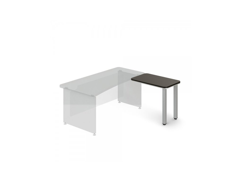 Přístavný stůl TopOffice, pravý, 90 x 55 cm / Wenge