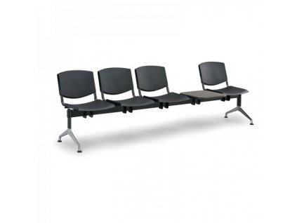 Plastová lavice Design, 4-sedák + stolek