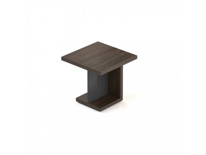 Jednací stůl Lineart 80 x 80 cm / Tmavý jilm a antracit