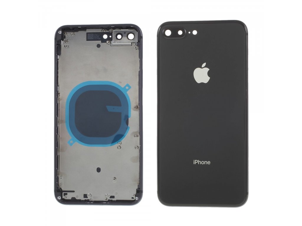 Apple iPhone 8 Plus zadní kryt baterie včetně středového rámečku telefonu šedý space grey