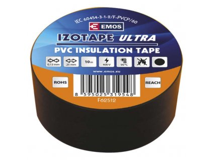 Páska elektroizolačná PVC 25mm/10m čierna
