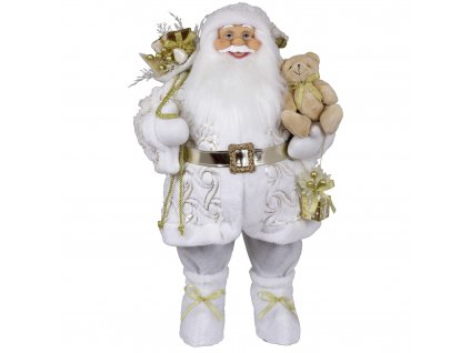 Vánoční dekorace Santa s medvídkem 80 cm