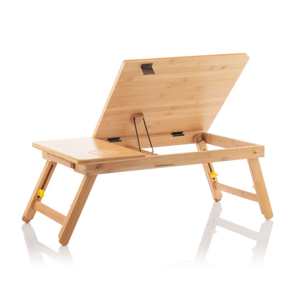 Összecsukható bambusz laptoptartó asztal InnovaGoods