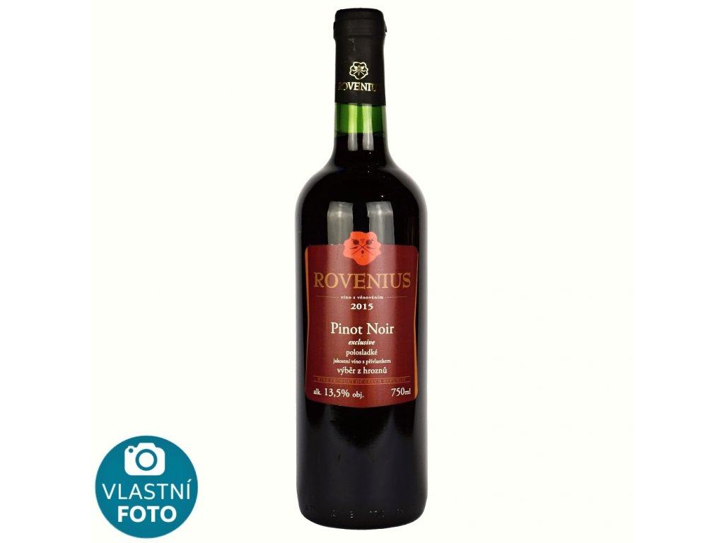 Pinot Noir výběr z hroznů 2016 - exclusive - 0,75 l - polosuché- vinařství Rovenius