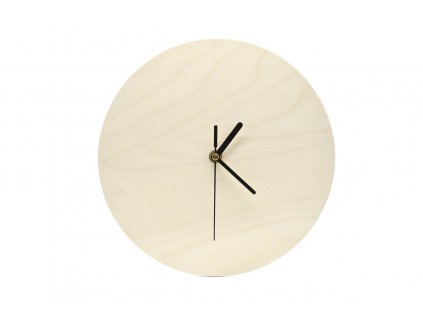 dřevěné hodiny s jednoduchým hodinovým strojkem