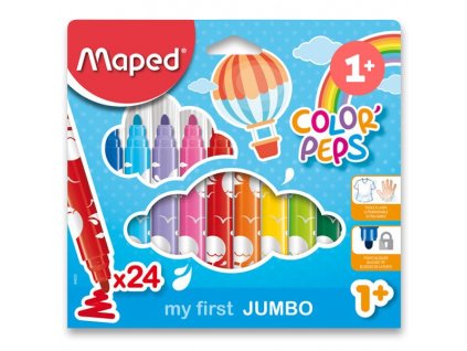 Dětské fixy Maped Color'Peps Jumbo, 24 barev