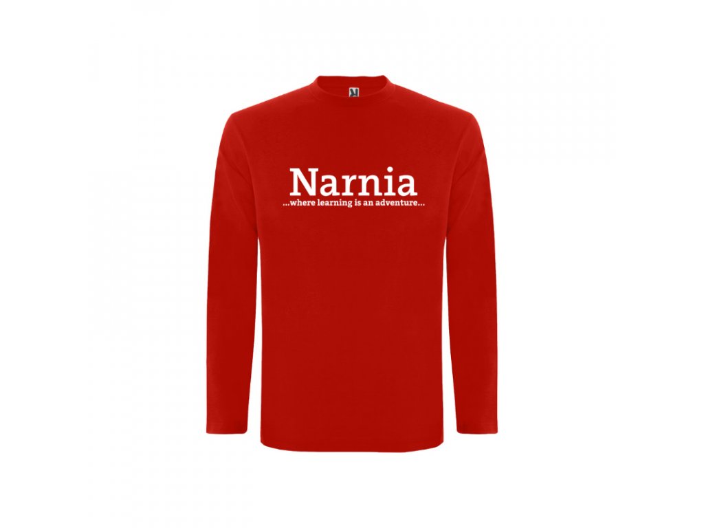 Detské tričko dlhý rukáv Narnia nápis vpredu