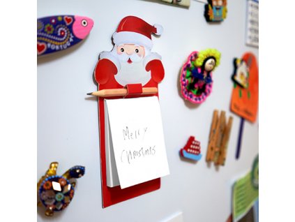 Vianočná magnetka s poznámkovým blokom a ceruzkou KLAUS