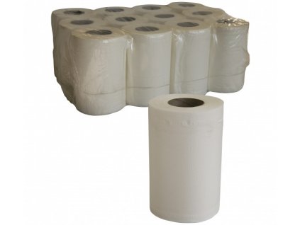 Bílé papírové ručníky v roli 20cm - 50m (143 útržků)